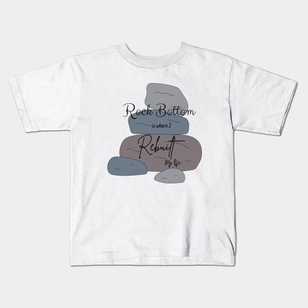 Rock bottom Kids T-Shirt by My Booked Life